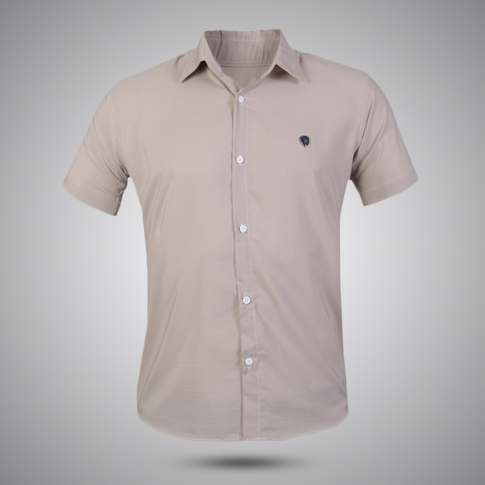 پیراهن مردانه آستین کوتاه نسکافه ای